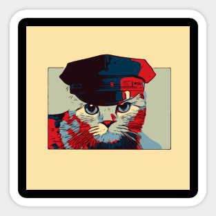 Cat Pop Art Police Cat Sticker